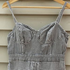 Urban Outfitters Pants Jumpsuit black and white plaid.